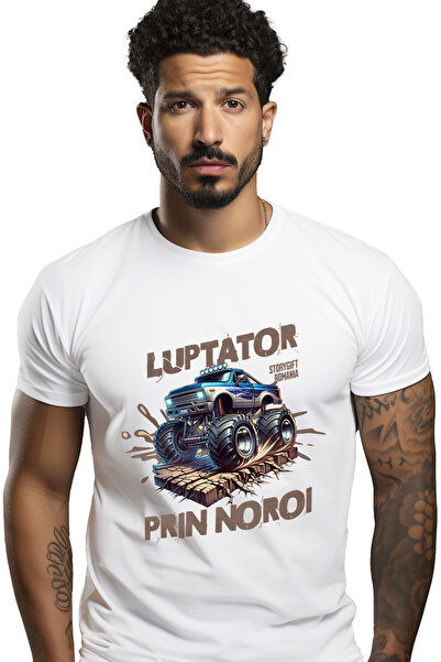 StoryGift Romania Tricou Barbati Luptator Prin Noroi Masina Off-road Aventura...
