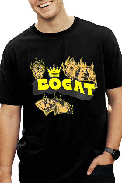 StoryGift Romania Tricou Barbati Bacnote De Bani In Flacari Text Bogat Cu Imp...