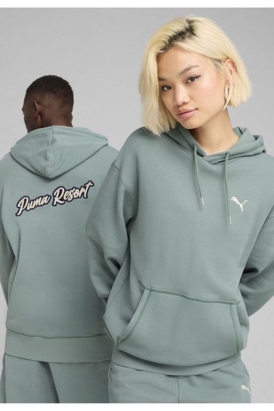 Puma Unisex mikina s kapucí PREMIUM Essentials Relaxed Graphic