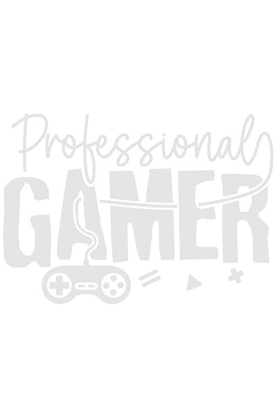 StoryGift Romania Sticker Eticheta 40CM Exterior cu textul "Professional gamer" - jucator profesionist sport ele