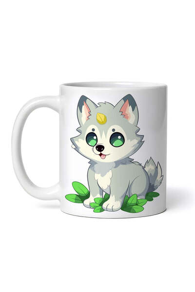 OEM Cană albă personalizată, Vulpita Cibelle, INOVATIX®. 330 ml