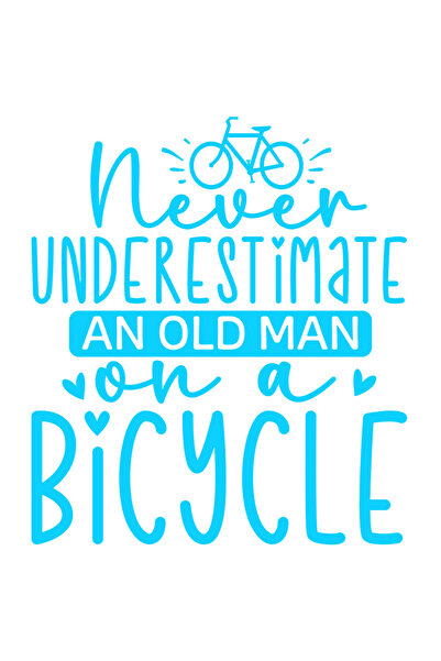 StoryGift Romania Sticker Autocolant 30CM Exterior cu o bicicleta si mesajul "Niciodata sa nu subestimezi un om