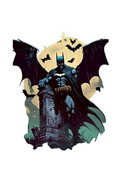 StoryGift Romania Sticker Adeziv 90CM Cu Batman, DC, Cimitir, Supereroi, Benz...