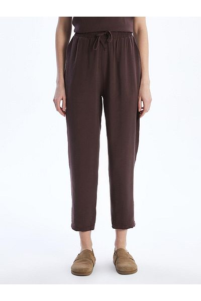 LC Waikiki Pantaloni de damă XSIDE cu aspect de in cu talie elastică (S5)