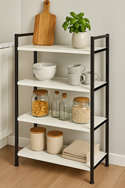 PEKA 4 Raflı Metal Mutfak Düzenleyici Çok Amaçlı Raf Banyo Düzenleyici Dolap