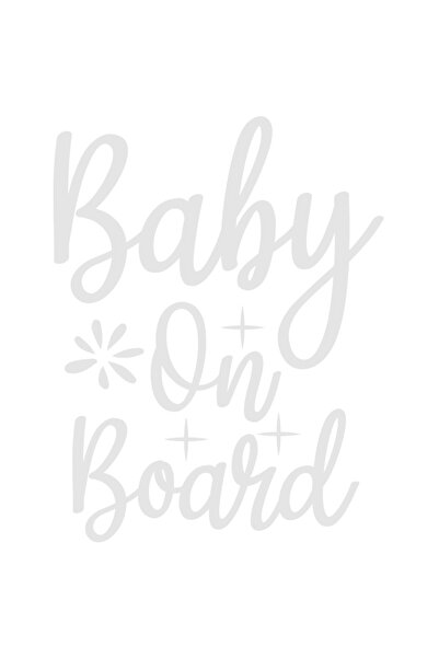StoryGift Romania Sticker Adeziv 90CM Exterior cu textul "Baby on board" - bebelus la bord copilarie , Vinyl Alb