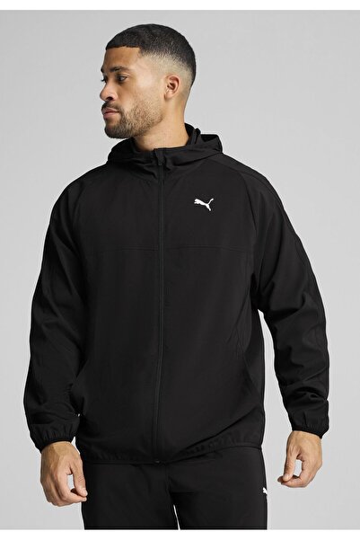 Puma Hanorac negru pentru bărbați Tad Tech Woven Full Zip