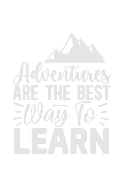 StoryGift Romania Sticker Label 50CM Exterior with mountains and the message "Adventures are the best way to learn" - av