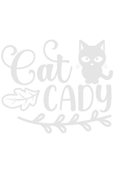 StoryGift Romania Sticker Eticheta 50CM Exterior cu o pisicuta si textul "Cat...