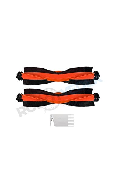 robotyedek Xiaomi X20 Max X20 Pro (ΜΗ ΠΡΟΣΘΗΚΗ ΕΠΙΣΤΡΟΦΗΣ!) Συμβατή ανταλλακτική μαύρη κύρια βούρτσα και χτένα καθαρισμού-3 τεμάχια