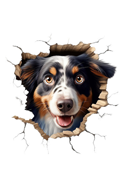 StoryGift Romania Sticker Eticheta 50CM Cu Catel, Portret, Zambet, Iubitori D...