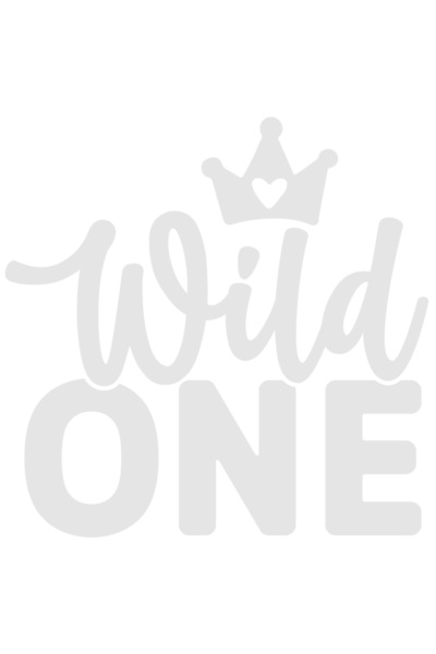 StoryGift Romania Sticker Exterior cu o coroana regala si textul in engleza "Wild one" - cel salbatic , Viny