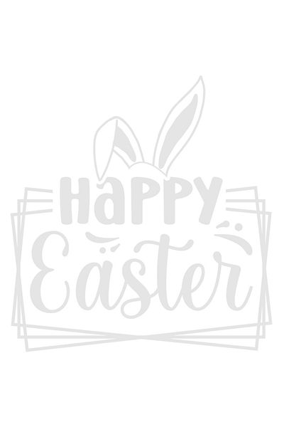 StoryGift Romania Adhesive Sticker 90CM Exterior with rabbit ears and the text "Happy Easter!" - greeting, Vinyl Al