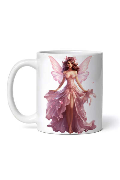 OEM Cană albă personalizată, Înger Roz, INOVATIX®. 330ml