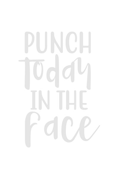 StoryGift Romania Sticker Eticheta 40CM Exterior cu mesajul "Punch today in t...