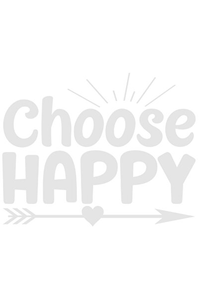 StoryGift Romania Sticker Autocolant 30CM Exterior cu inimioara si textul "Choose happy" - alege fericit , Vinyl
