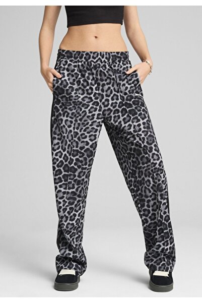 Puma T7 LEO LUXE Παντελόνι με Στάμπα σε Ίσια Γραμμή, Γυναικείο