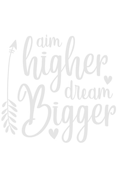 StoryGift Romania Sticker Exterior cu inimioare si o sageata cu mesaj care te indeamna sa tintesti mai sus s