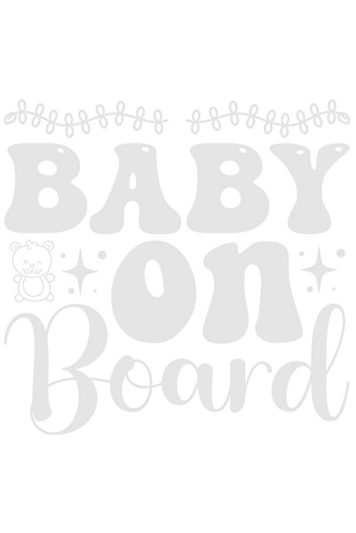 StoryGift Romania Sticker Autocolant 70CM Exterior pentru bebelusi cu mesajul in engleza "Baby on board" - copil