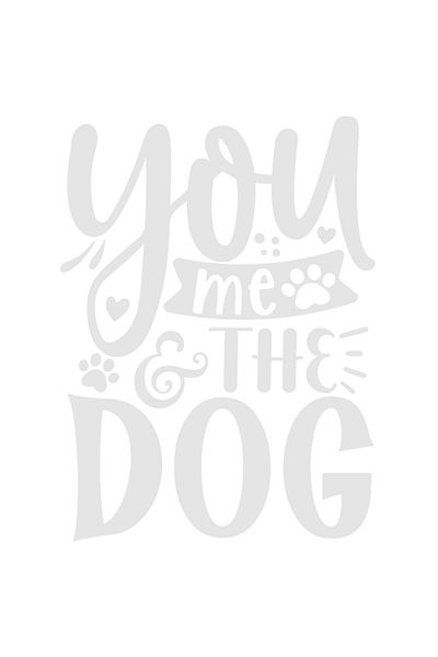 StoryGift Romania Sticker Adeziv 90CM Exterior pentru iubitorii de caini cu textul in engleza "You, me, the dog"