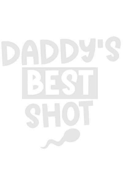 StoryGift Romania Sticker Autocolant 30CM Exterior cu textul in engleza "Daddy's best shot" - cea mai buna lovit