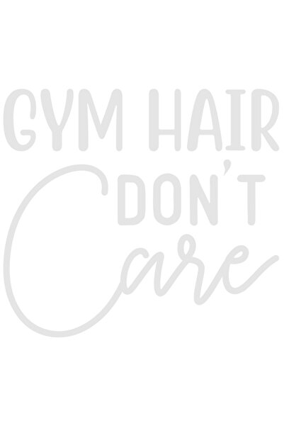 StoryGift Romania Sticker Eticheta 40CM Exterior pentru iubitorii de fitness cu mesajul "Gym hair don't care" -