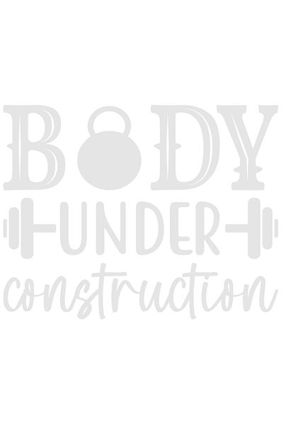 StoryGift Romania Sticker Eticheta 50CM Exterior pentru cei care se duc la sala cu mesajul "Body under construct