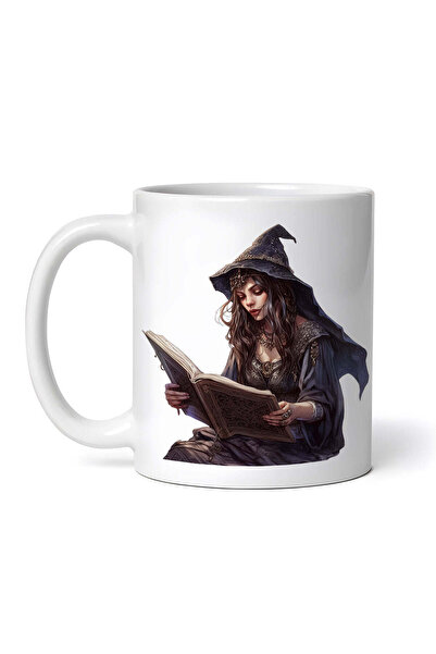 OEM Εξατομικευμένη λευκή κούπα, βιβλίο με θέμα τη μάγισσα και τη μαγεία, INOV...