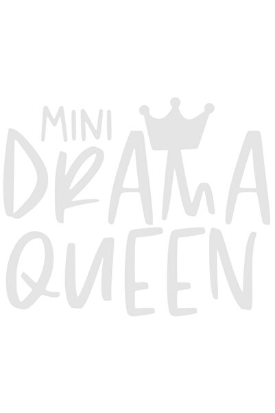 StoryGift Romania Sticker Autocolant 30CM Exterior cu o coroana regala si textul in engleza "Mini drama queen" -