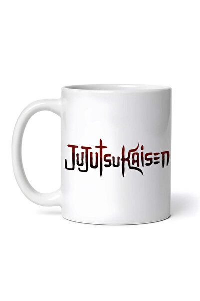 OEM Cană albă personalizată, logo Jujutsu Kaisen în gradient, INOVATIX®. 330 ml