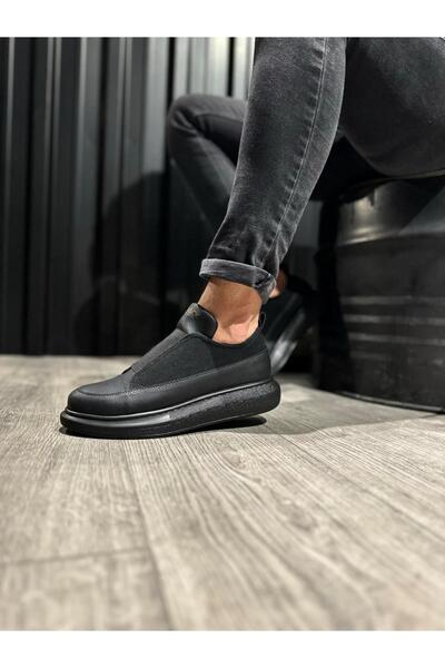 Knack 911 Model Black Sneakers - Black Sole Shoes