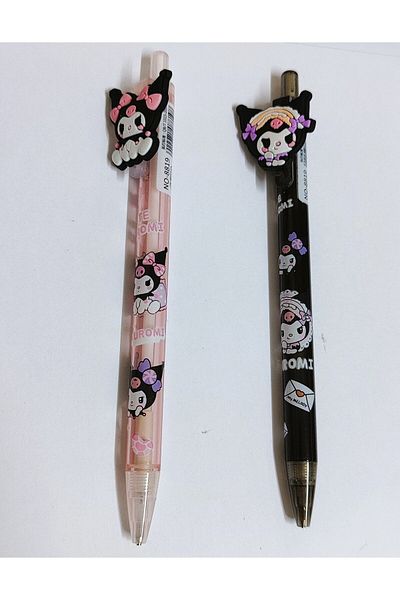 ada çanta kırtasiye Kuromi Figured 0.7 Tip Pencil (2 Pcs) Black - Pink
