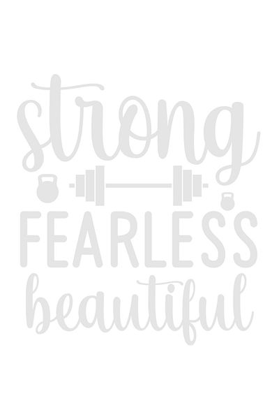StoryGift Romania Sticker Eticheta 40CM Exterior cu haltera si trasaturi scrise in limba engleza "Strong, fearle