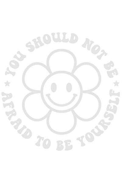 StoryGift Romania Sticker Exterior cu o floare si un mesaj in engleza care te indeamna sa nu iti fie frica s