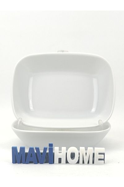 MAViHOME Hotel Type 17 X 12 White Breakfast Plate 2 Li