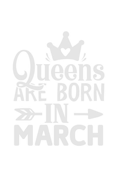 StoryGift Romania 90CM Exterior Adhesive Sticker with message stating that queens are born in March - ini