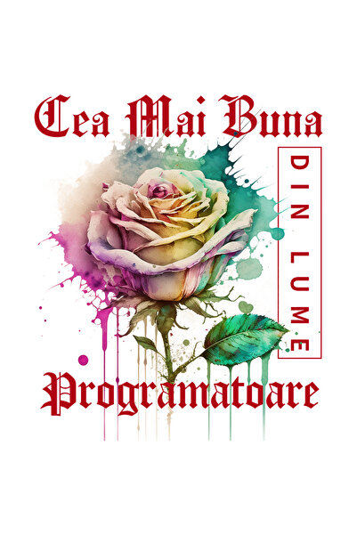 StoryGift Romania Sticker Eticheta 50CM Cu Textul Cea Mai Buna Programatoare,...