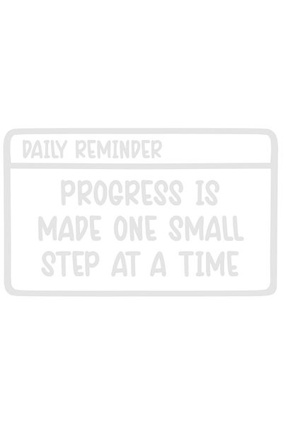 StoryGift Romania Sticker Eticheta 50CM Exterior cu mesaj motivational din care reiese ca progresul e facut cu p