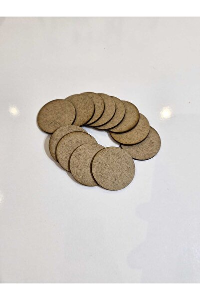 Sözen Home Design 7 cm Çap 10 Adet Yuvarlak Ham mdf Boyanabilir El işi Malzemesi