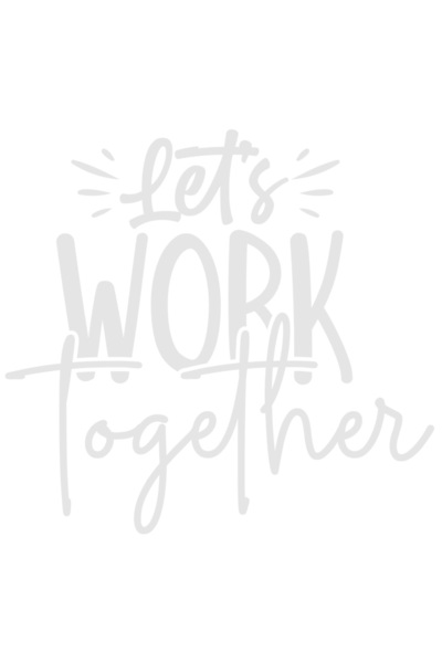 StoryGift Romania Sticker Exterior cu mesaj in engleza "Let's work together" - hai sa lucram impreuna echipa