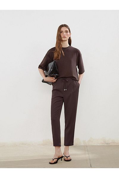 LC Waikiki Pantaloni de damă LCW Vision cu tăietură morcov cu talie elastică (S5)