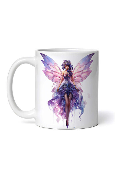 OEM Cană albă personalizată, Înger Mov, INOVATIX®. 330ml