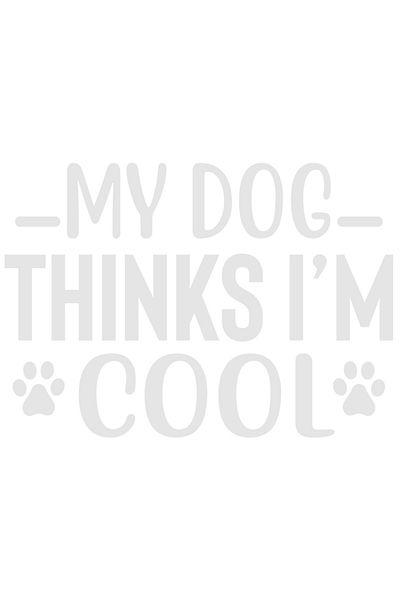 StoryGift Romania Sticker Adeziv 90CM Exterior cu labute si mesajul "Cainele meu crede ca sunt smecher" - canin