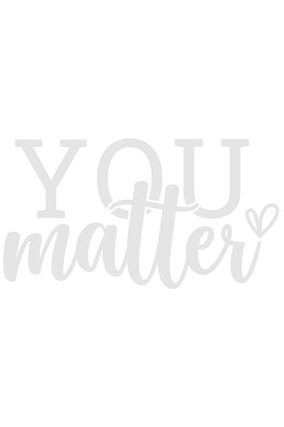 StoryGift Romania Sticker Autocolant 70CM Exterior cu inimioara si textul "You matter" - tu contezi , Vinyl Alb,