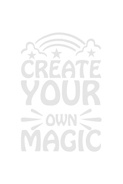 StoryGift Romania Sticker Autocolant 70CM Exterior cu mesajul care te indeamna sa iti creezi propria magie , Vin