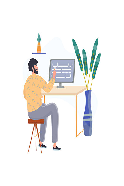 StoryGift Romania Sticker Adeziv 90CM Cu Birou, Ghiveci, Scaun, Monitor, Touc...