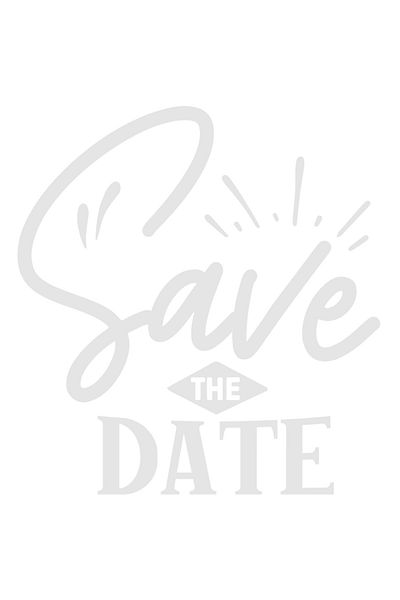 StoryGift Romania Sticker Exterior cu textul in limba engleza "Save the date" - salveaza data , Vinyl Alb, 4