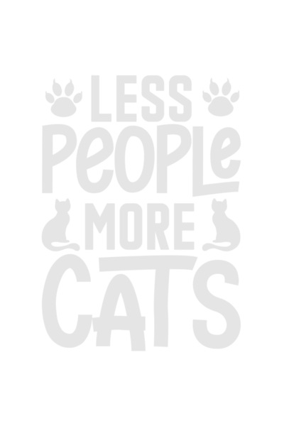 StoryGift Romania Sticker Autocolant 30CM Exterior cu textul in engleza "Less people, more cats" - mai putini oa