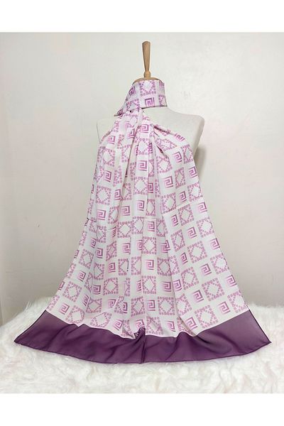 REMOMODA Patterned Chiffon Shawl 70 X 185 cm