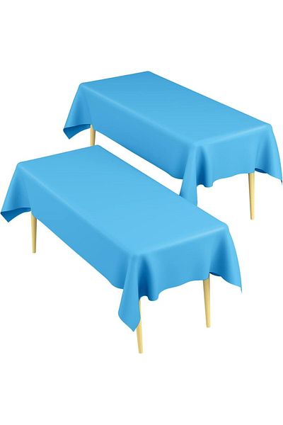 ZENVİVA Blue Table Cover and Blue Table Skirt